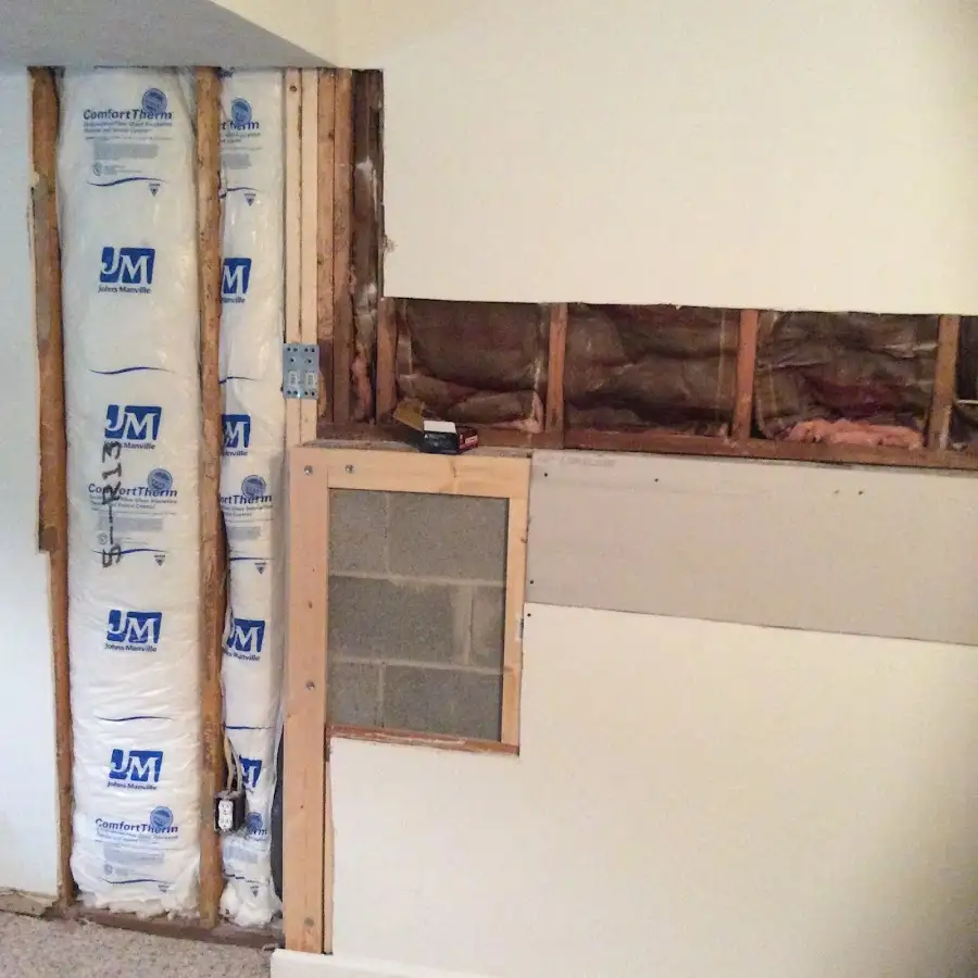 Wall insulation replacement during Structural Drying in Milford